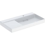 Lavabo serie ONE CleanDrain de Geberit , superficie de apoyo izquierda: 90x48cm. Toma grifo derecha. Blanco brillante
